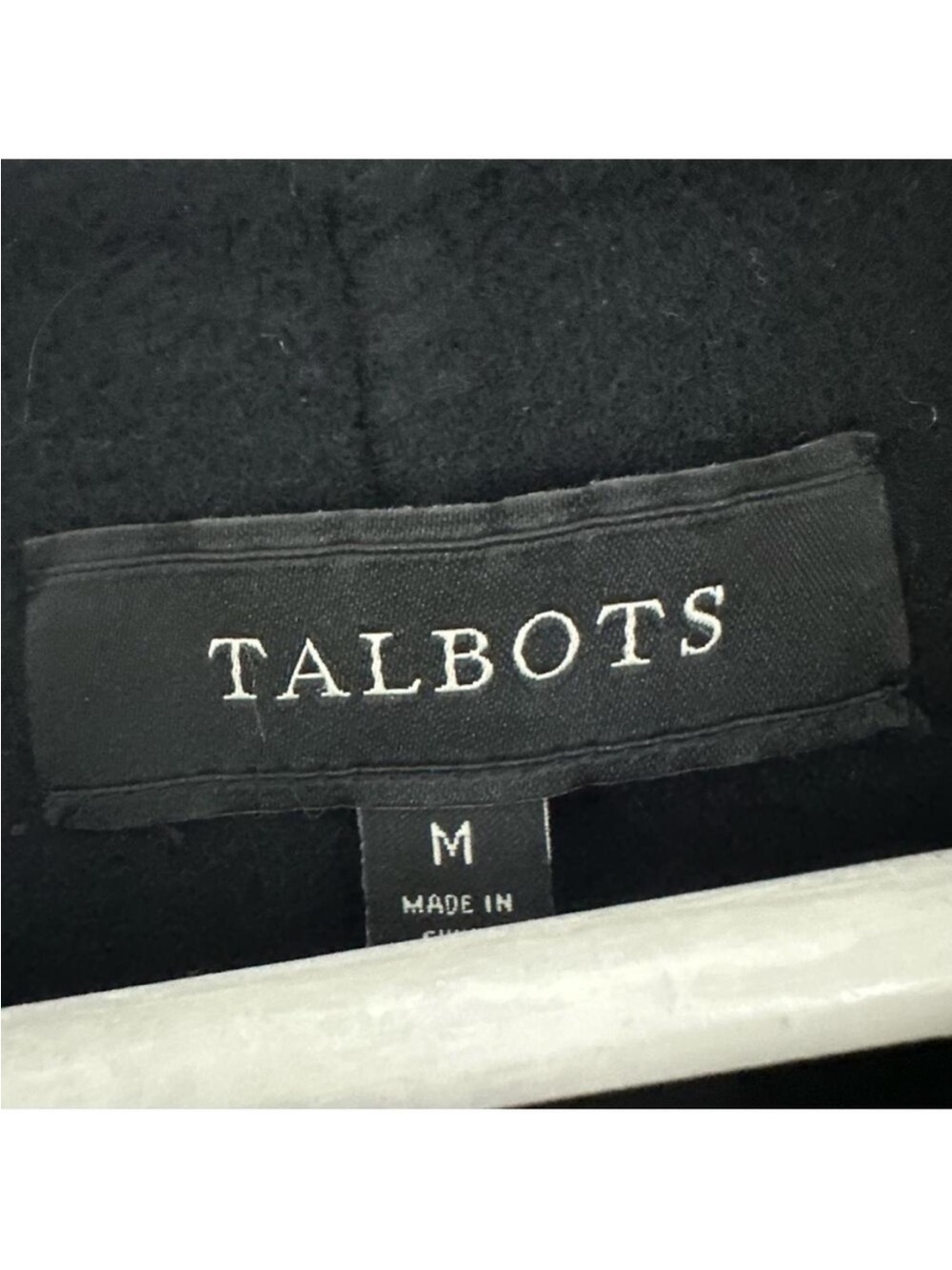 Talbots Women’s Wool Blend Open Front Black Cardigan Jacket Size M - Picture 3 of 5